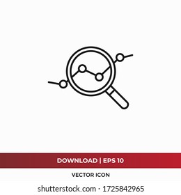 Analysis icon vector. Search sign - Shutterstock ID 1725842965