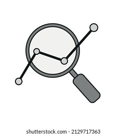 Analysis icon vector. Search sign