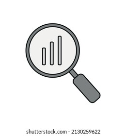 Analysis icon vector. Search sign
