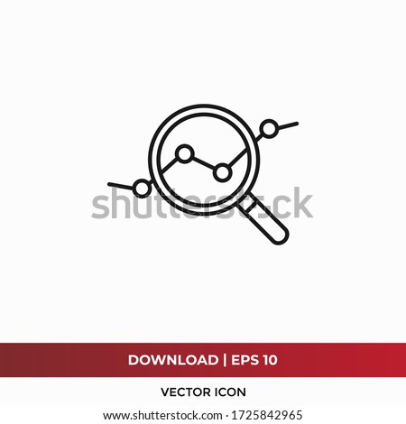 Analysis icon vector. Search sign