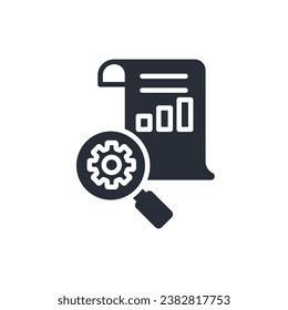 analysis icon. vector.Editable stroke.linear style sign for use web design,logo.Symbol illustration.