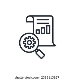 analysis icon. vector.Editable stroke.linear style sign for use web design,logo.Symbol illustration.