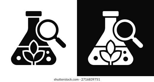 Icono de análisis Estilo de fondo blanco y negro