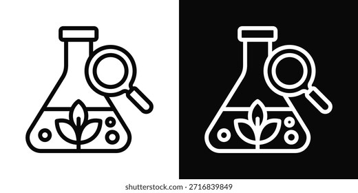 Analysesymbol weißer und schwarzer Hintergrundstil