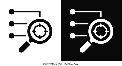 Ícone De Análise Branco E Preto Estilo De Plano De Fundo