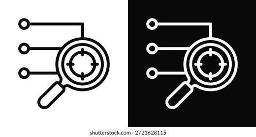 Ícone De Análise Branco E Preto Estilo De Plano De Fundo