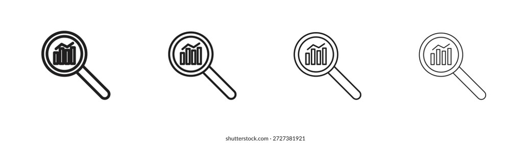 Iconos de análisis Símbolo de Vector de contorno
