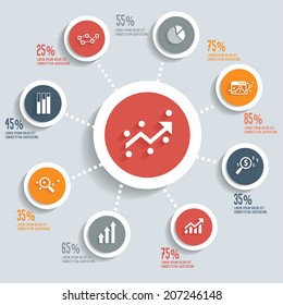 Analysis Info Graphic Design Concept Colorful Version,clean Vector