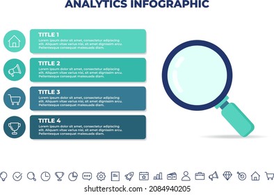 analysis infographic design template.business infographic template for presentations, banner, workflow layout, process diagram, flow chart and how it work