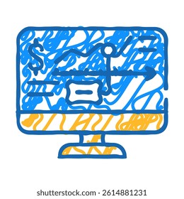 analysis infographic doodle icon sketch vector. analysis infographic sign. isolated symbol illustration