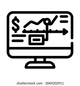 analysis infographic line icon vector. sign. isolated contour symbol black illustration