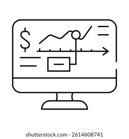 analysis infographic line icon vector. analysis infographic sign. isolated contour symbol black illustration