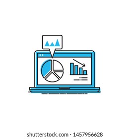 analysis invographic vector. analysis invographic icon. filled outline icon