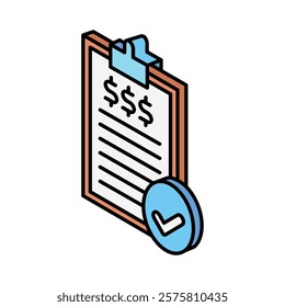 Analysis isometric 3D color line. use for modern concept, print, UI, UX kit, web and app development. Vector EPS 10, related to education, business, finance, investment.