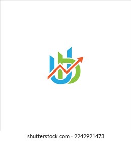 analysis letter B U logo vector data