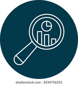 Analysis Line Circle Icon Design For Personal And Commercial Use.