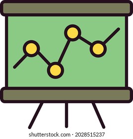 Analysis Line Filled Vector Icon Design