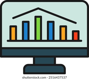 Design de Ícone de Vetor Preenchido de Linha de Análise