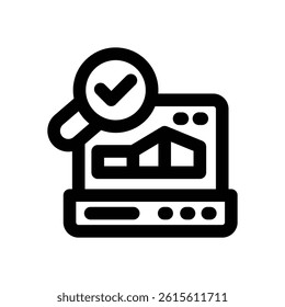 analysis line icon. Clean and minimalist vector icon for websites, mobile apps, presentations, and logos. Fully scalable and customizable for any project.
