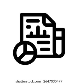 analysis line icon. Clean and minimalist vector icon for websites, mobile apps, presentations, and logos. Fully scalable and customizable for any project.