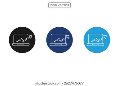 Symbole für Analysezeilen. Enthaltend Analyse, Infografik, Analytik, Balance, Diagramme, Bericht. Symbol, Vektorgrafik