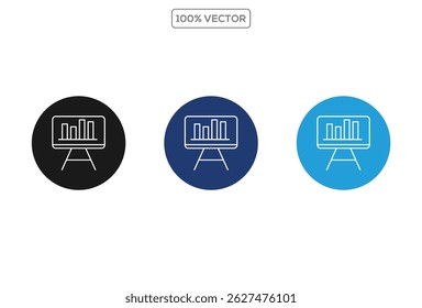 Iconos de línea de análisis. Contiene análisis, infografía, análisis, balance, gráficos, informe. icono Ilustración vectorial 55