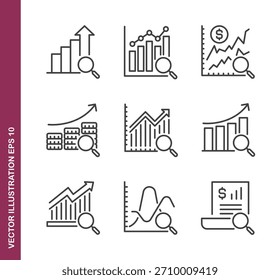 Analysis line icons - Mini collection series icon
