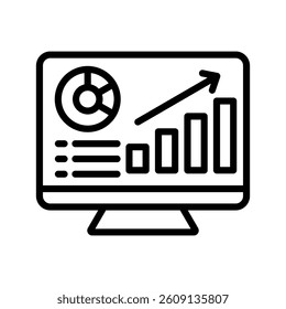 Analysis Line Vector Illustration On White Background.