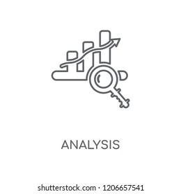Analysis linear icon. Analysis concept stroke symbol design. Thin graphic elements vector illustration, outline pattern on a white background, eps 10.
