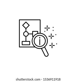 Analysis magnifier information icon. Element of management icon