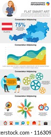 Analysis and marketing charts set for presentation slide templates. Business area and process charts. Management concept can be used for annual report, advertising, flyer layout and banner design.