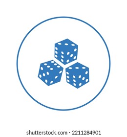 Analysis math dice probability icon | Circle version icon |