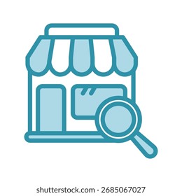 Análisis Icono De Ilustración Mini Relacionado Con El Mercado De Capitales, Investigación De Mercado. Uso Para El Concepto Moderno, Ui, Web Ux Y Desarrollo De App.
