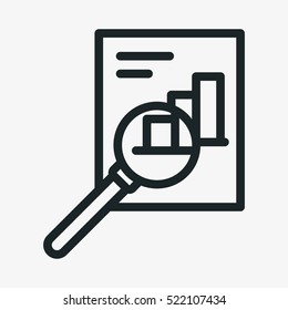 Analysis Minimalistic Flat Line Outline Stroke Icon Pictogram Symbol