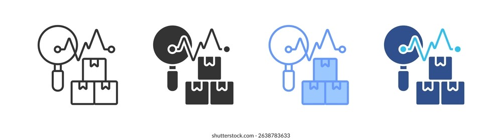 Analysis Multi Style Icon Set Vector