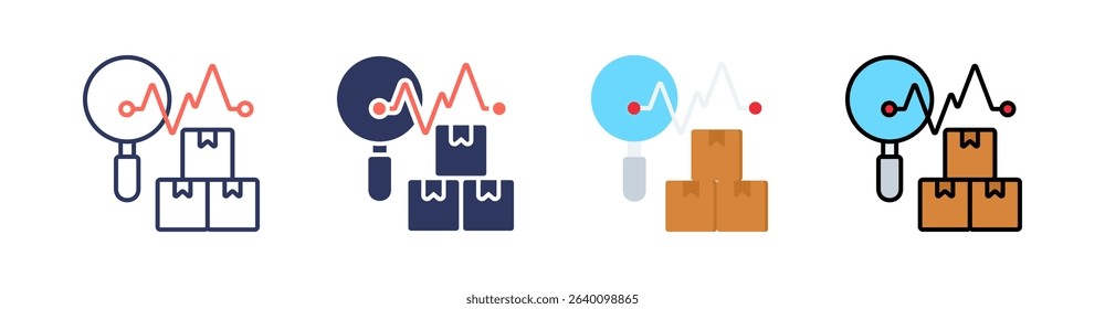Analysis Multi Style Icon Set Vector