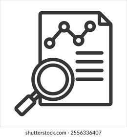 Analysis Outline Icon Vector Illustration