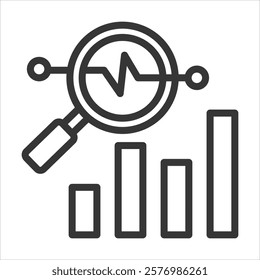 Analysis Outline Icon Vector Illustration
