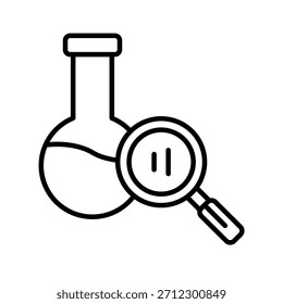 Ilustración vectorial de icono de esquema de análisis