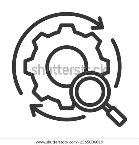 Analysis Outline Icon Vector Illustration