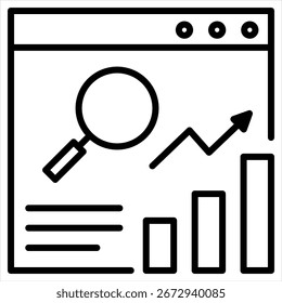 Ilustração de Ícone Único de Estrutura de Tópicos de Análise