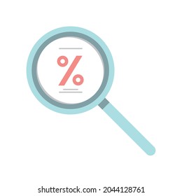analysis percent discount icon isolated