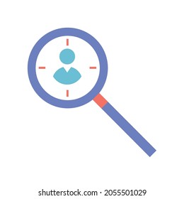 analysis population search flat icon