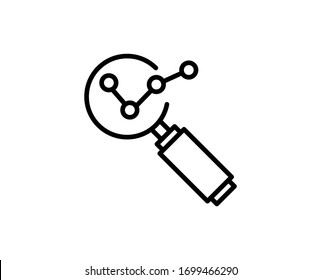 Icono de línea premium de análisis. Pictograma sencillo de alta calidad. Iconos modernos de estilo de esquema. Dibujo vectorial de trazo en un fondo blanco. 