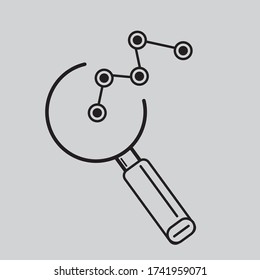 Icono de línea premium de análisis.ilustración vectorial
