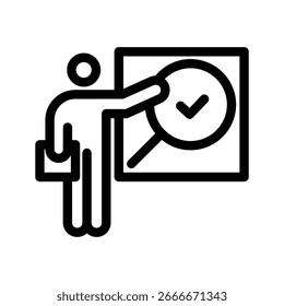 analysis presentation data outline icon vector design good for web or mobile app