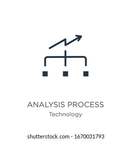 Analysis process icon vector. Trendy flat analysis process icon from technology collection isolated on white background. Vector illustration can be used for web and mobile graphic design, logo, eps10