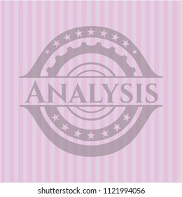 Analysis realistic pink emblem