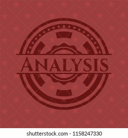 Analysis realistic red emblem