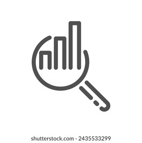 Análisis relacionado con el contorno del icono y el vector lineal.